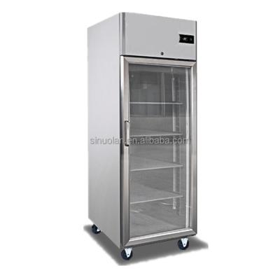 China Commercial Upright Kitchen Refrigerators Display Fridge Glass Door Restaurant Freezer Hotel Chiller for sale