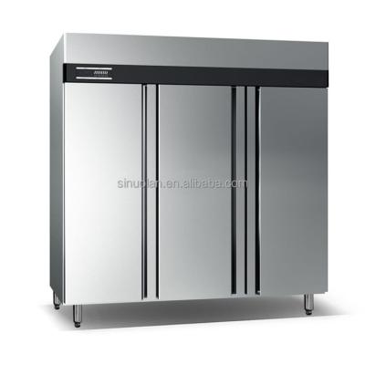 China Hotel Kitchen Six Big 6 Door Commercial Fridge Wholesale Industrial Restaurant Stainless Steel Half Freezer Half Refrigerator for sale