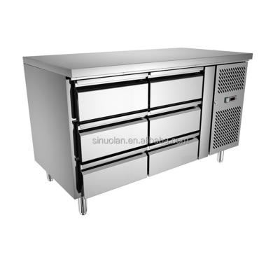 China Congelador refrigerado puerta sólida contraria comercial caliente de la mesa de trabajo de /220v congelador/110 2 de refrigerador para la cocina del restaurante en venta