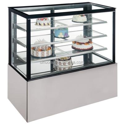 China Customized 3 Layers Guangzhou Cake Display Upright Fridge For Cake Showcase Refrigerator Bakery Refrigerated for sale