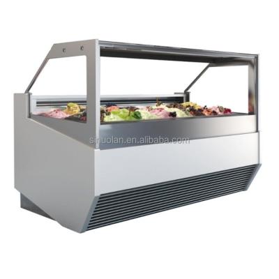 China Commercial Vertical Glassdoor Freezer Ice Cream Display Counter Gelato Freezers Refrigerator Showcase For Ice Cream for sale