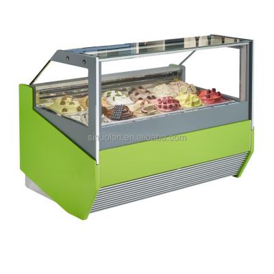 China New Design Hard Ice Cream Display Unit Gelato Fridge Freezer Ice Cream Comercial Showcase for sale