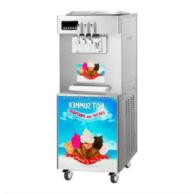 China Guangzhou Manufacture Commercial Three Flavors With Air Pump Soft Serve Softy Ice Cream Machinery For Sale for sale