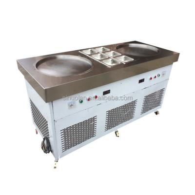 China Square Single Flat Pan Yoghourt Fruits Ice Cream Machine Roll for sale