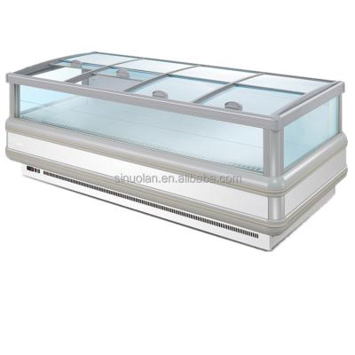 China Big Capacity Combined Island Freezer Supermarket Refrigeration Combat Island Freezer For Sale for sale