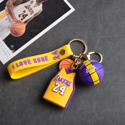 China Fan's DIY Cartoon Basketball Jersey Key Chain For Boy Backpack Car Valentine's Day Gift Key Chains Wholesale New Jewelry for sale