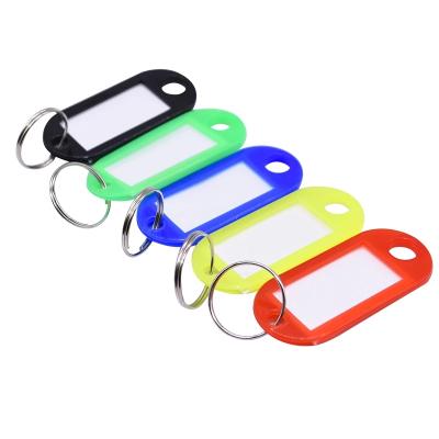 China Modern Plastic Custom R018 Split Ring ID Key Tags Tags Key Chains Key Fobs Numbered Name Baggage Luggage Tags for sale