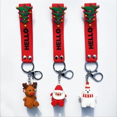 China Key Chain Accessories R039 Christmas Promotion Souvenir Gifts Custom Design Advertising Soft Silicone 3D 2D PVC Key Chain for sale