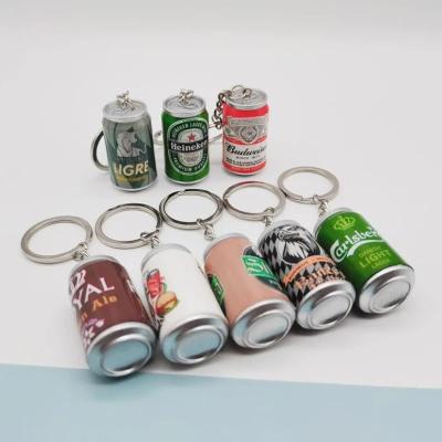 China FASHIONABLE men's key chain beer cans simulation beer cans trinket creative couple tide pendant key chain cool accessories car backpack bag boy keychain gift for sale