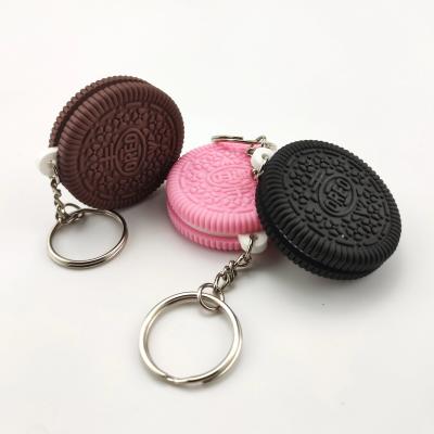 China R126 Basuits Oreo Cookies Classic Toys For Kids DIY Accessories Like Key Chains Interesting Cute Simulation Key Chains for sale