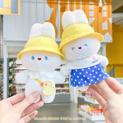 China L061 Delicious White Rabbit Series Plush Toy Go To School Rabbit Plush Doll Key Chain Creative Bag Store Grab Machine Hanging Supply for sale