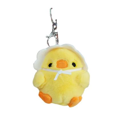 China L068 small plush chicken plush toy key bag school doll ornaments crochet doll key chain soft cute pendant cute machine doll for sale