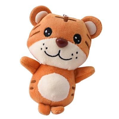 China z095 2022 Key Chain Plush Toy Doll 10CM Tiger Stuffed Plush ToyPendant Christmas Gift for sale