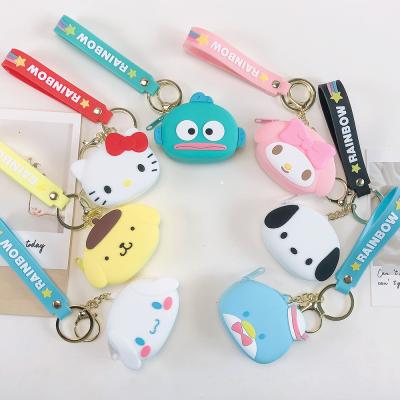 China Cute KT Cat Frog Keychain Student Coin Bag Pendant Purse Key Chain Hanging Chain Anime Classic Innovative Cartoon Fashion Doll for sale