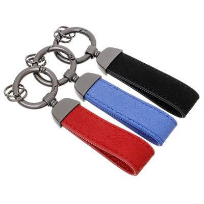 China Useful Leather Luxury Gifts of Lanyard Keychains Women Car Key Ring Fashion Key Accessory Solid Color Key Chain Keyrings for sale