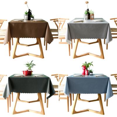 China Solid Color Waterproof Modern Tablecloth Tea Table Cover PVC Hotel Store Disposable Oil-proof Table Cloth for sale