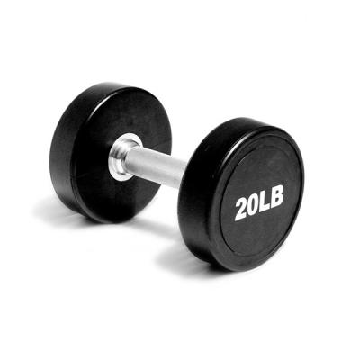 China Dumbbell Rack Round PU Urethane Dumbbell Round Dumbbells for sale