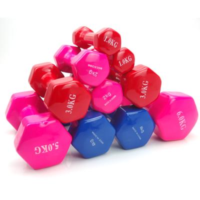 China Plastic Dip In Dumbbell Factory Custom Women Use Vinyl PVC GYM Neoprene Dipping Dumbbell for sale