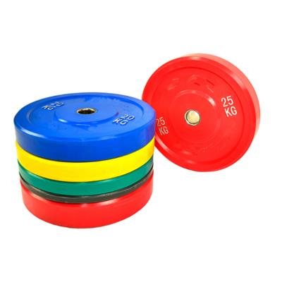 China Factory Durable Gym Equipment Rubber Colored Barbell Plate for sale