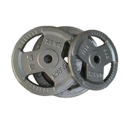 China Durable Custom Three Handles Fitness Equipment Cast Iron Weight Plate Set for sale