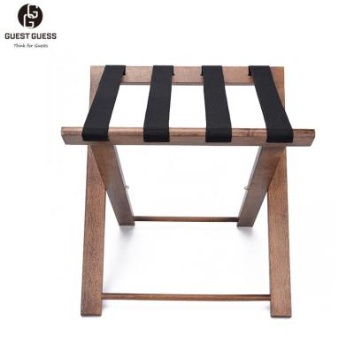 China Ultra slim design 2023 Place Luggage Compartment Compact Size Wooden Stand Folding Luggage Rack For Hotels 5 Star Luggage Racks For Hotel for sale