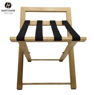 China Ultra slim design 2023 Guest Guess Hot Selling Hotel Luxury Portable Foldable Beech Ultra Slim Design Luggage Rack Hotel Luggage Rack for sale