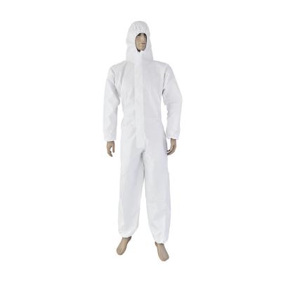 China OEM factory price safety coverall cheap white microporous waterproof suit elastic industrial coverall protectively for sale