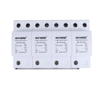 China Voltage Binele Protection 1 25KA 385V 4Pole BL10-A-25 SPD Surge Surge Protective Device Level Surge Protector for sale