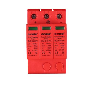 China BL5-C40-PV 3P SPD voltage protection DC500V 20-40KA surge protection device Binele lightning arrester for sale