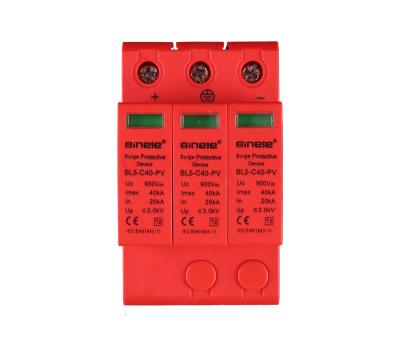 China BL5-C40-PV 3P SPD Voltage Protection DC900V 20-40KA Surge Protective Device Binele Lightning Arrester for sale