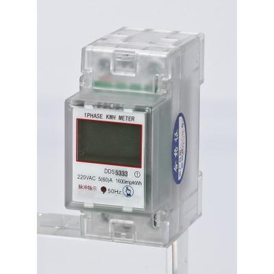 China Power Consumption Monitoring Single Phase Two Wire Static Watt-Hour Meter Electric Smart Energy Meter for sale