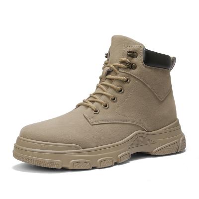 China Large Size British Breathable Canvas Four-Season Fashion Eternal Supply Ankle Desert Men's High Boots for sale