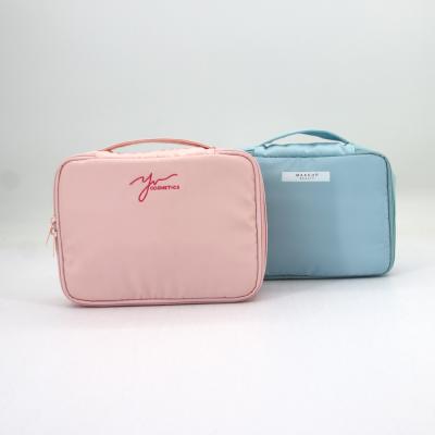 China Multifunctional Custom Logo Waterproof Nylon Cosmetic Makeup Bag Travel Case for sale