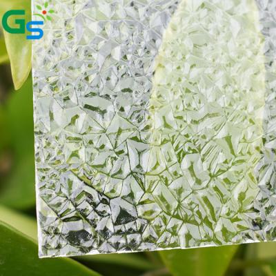 China Grade A Sunshade Carport Pc Diamond Panel Solid Polycarbonate Embossed Sheet for sale