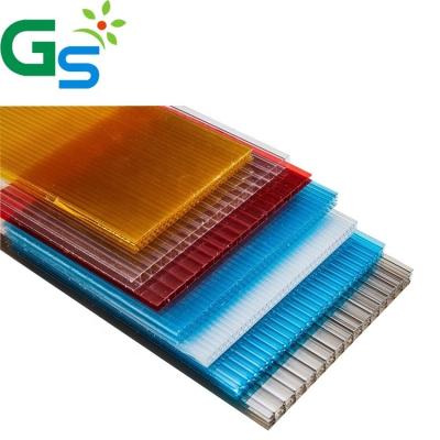 China 10mm Twin Wall Polycarbonate Sheet High Quality Colored Polycarbonate Sheet Polycarbonate Skylight Roofing for sale