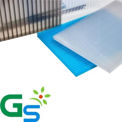 China 16mm Triple Wall Polycarbonate Sheet Clear Plastic Roofing Sheet PC Sheet Greenhouse Building Materials for sale