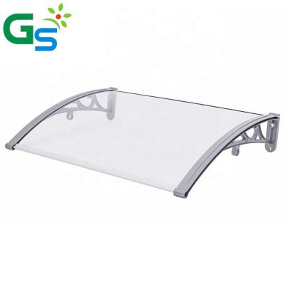 China Professional custom waterproof outdoor door window canopy aluminum alloy bracket plastic polycarbonate awning for sale