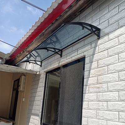 China Guansu DIY Outdoor Front Door Window Aluminum Alloy Frame Polycarbonate Sheet Awning for sale