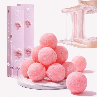 China Custom Exfoliator Wholesale Nourish Round Exfoliating Body Scrub Bath Smooth Skin Remove Dead Skin Drawing Sugar Candy Scrub Ball for sale