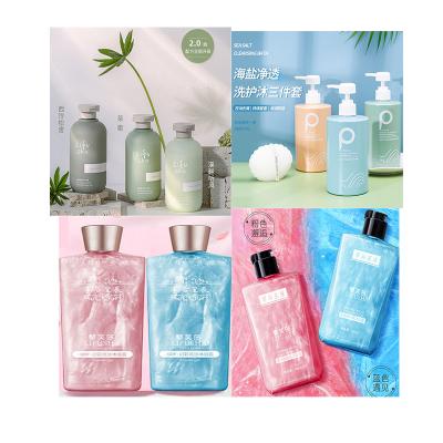 China Scented Private Label OEM Moisturizing Conditioning Shower Gel Antiloss Hair Wash Body Wash Lotion Bathroom Accessories Foam Shampoo for sale