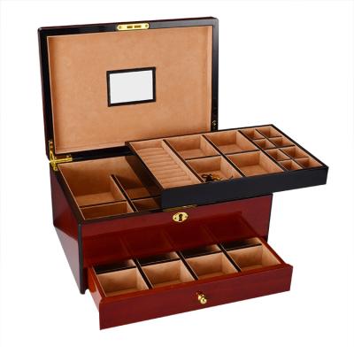 China High-end; Company ; Can use very long time; FUREN environmental high quality custom made wooden jewelry box big for jewelry storage for sale