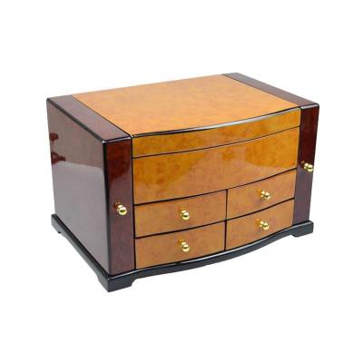 China High grade; Company ; long-term use; FUREN Large Environmental Custom Multi-Layer Jewelry Cabinet Storage Rings Necklace Jewelry Box Wood for sale