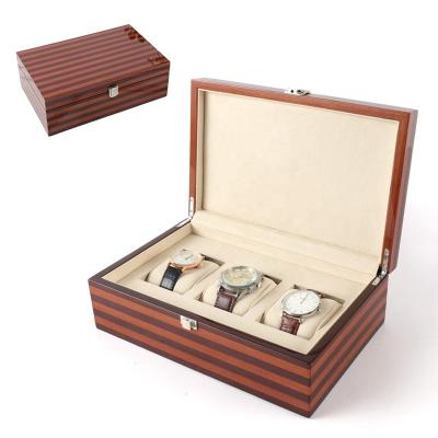 China High Glossy Finishing Wooden Mens Watch Box Dongguan Crown Victory Display FUREN Watch Packaging Watch Storage for sale