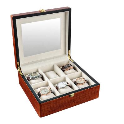 China Handmade Luxury High Glossy Piano Lacquer Wooden Watch Box for sale