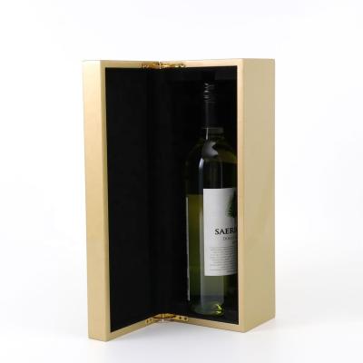 China Recyclable Wholesale Simple Wooden Wine Bottle Gift Package MDF Wooden Box Wine Box for sale