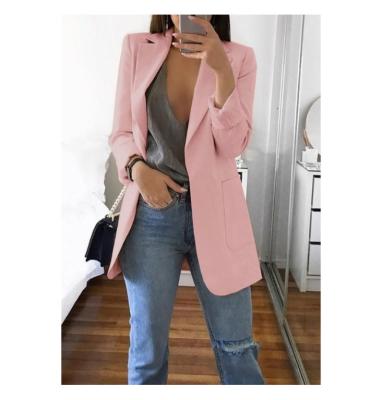 China European and American casual slim jacket temperament cardigan lapel suit breathable female fashion spring and autumn for sale