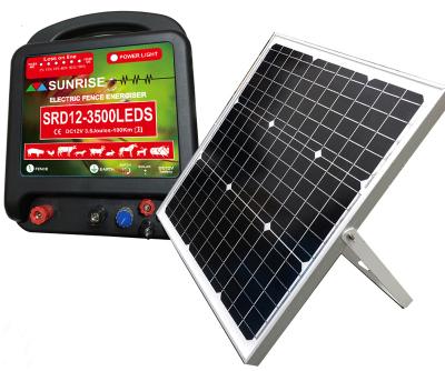 China Easily Assembled Most Powerful 3.5J Solar Fence Controller Portable Electric Fence Energizer with CE certificate for cattle and horse&sheep for sale