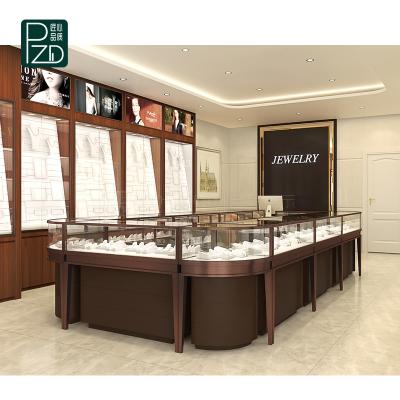 China Fashionable custom jewelry store design and manufacture, jewelry display for jewelry store for sale