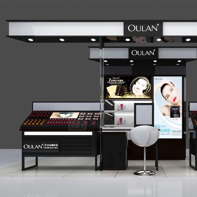 China Fashionable Cosmetic Store Furniture Makeup Display Shop Counter Design for sale