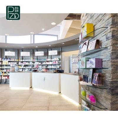 China Morden modern modern medical shop counter design for pharmacy store for sale